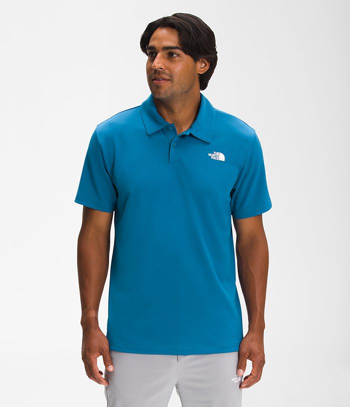 The North Face T Shirts Męska Niebieska Wander Polo - CISE06238